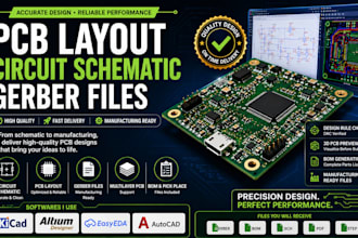 design pcb layout, circuit schematic, gerber files and bom