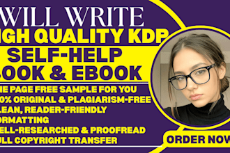 write high quality self help and motivational ebook as ghostwriter of any length