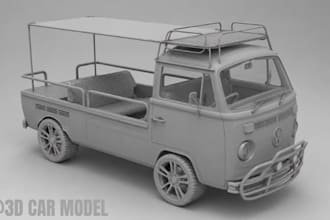 model, animate, and rig futuristic 3d car for unity and unreal engine