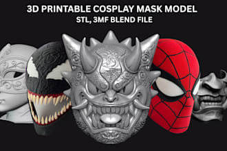 design 3d mask, 3d helmet 3d cosplay armor ,3d cosplay mask for printing stl