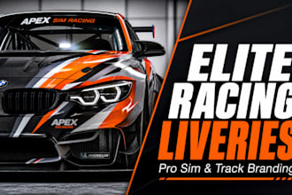 design a custom car livery, racing livery, or sim racing livery design