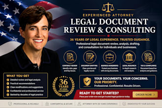 review, draft, and edit legal documents as an experienced attorney