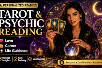do an intuitive tarot and psychic reading for love, career or life clarity