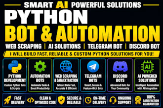 make python bot automation web scraping ai telegram bot discord bot