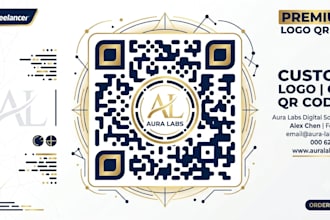 design a custom,static qr code with your brand logo