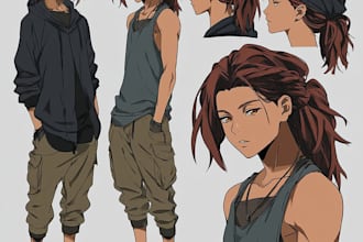 draw character sheet for your anime character