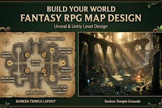 design 3d fantasy rpg map 3d dungeon design 3d medieval game map open world map