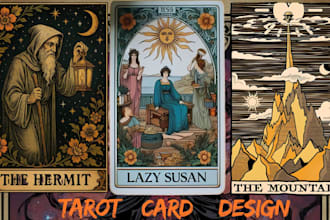 design custom tarot card oracle card zodiac card tcg mtg style playing card art