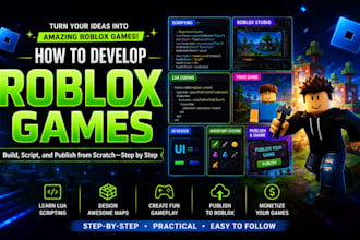 create a custom roblox game in roblox studio with lua scripting roblox builder