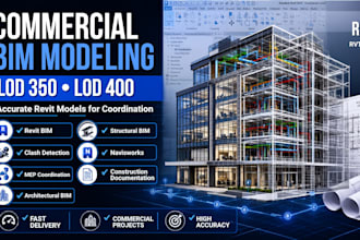 create commercial lod 350 400 bim models for coordination