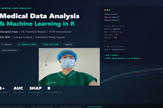 do medical data analysis, machine learning and statistical modeling in r
