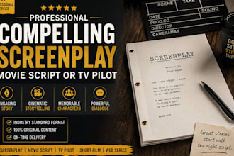 write a compelling screenplay, movie script, or TV pilot