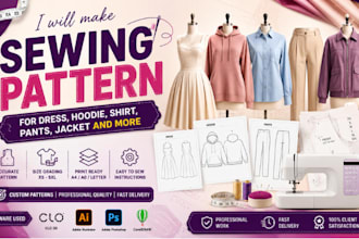 make sewing pattern for dress hoodie shirt pants jacket and more