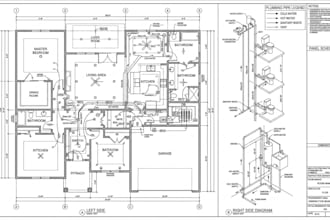 design plumbing plans and mep drawings in autocad