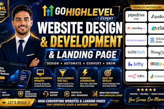 make gohighlevel landing page, ghl website design, go high level sales funnel