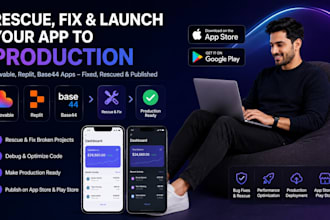 rescue fix lovable replit base44 app production publish on app store playstore