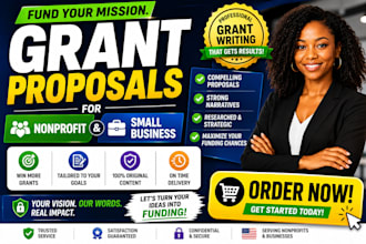 write grant proposals for nonprofit and small business grants
