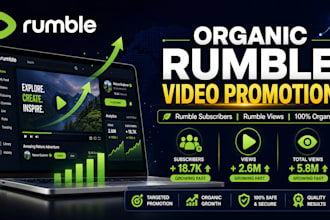 do organic rumble video promotion, rumble subscriber, rumble views