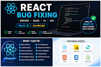 fix react js bugs errors and frontend issues