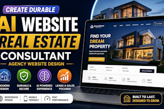 create durable ai website real estate consultant agency website design