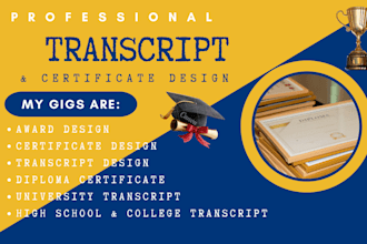 design high school college or university certificate diploma certificate ged