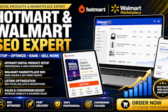 hotmart digital product setup walmart market place listing seo sales expert