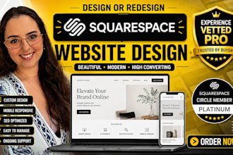 redesign squarespace website author, blogger and personal brand