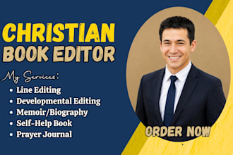 developmental edit and line edit your christian book memoir self help journals