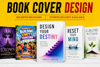 do minimlist book cover design, ebook cover, modern book cover and amazon KDP