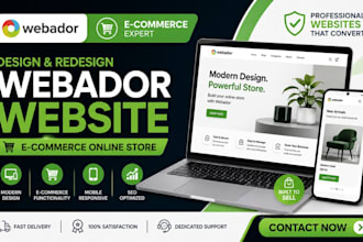 design webador website, webador redesign, ecommerce online store SEO