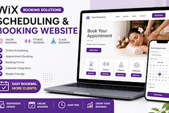 build scheduling wix website, class and salon booking, fitness booking forms