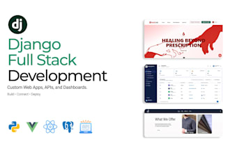 build a django rest api and full stack web application