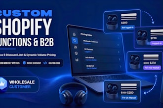 build custom shopify functions, volume pricing and b2b workflows