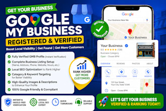 create verified google my business gmb profile, gmb maps citations