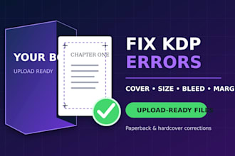 fix amazon KDP cover size and paperback formatting errors
