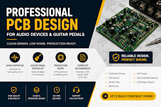 design professional pcbs for audio devices and guitar pedals