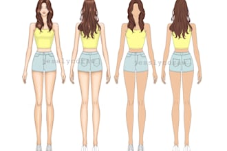 draw digital fashion illustration
