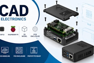 create consumer electronics cad, pcb enclosure, esp32, raspberry pi cad model