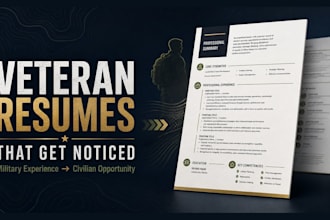 write your resume, specializing in veteran transitions
