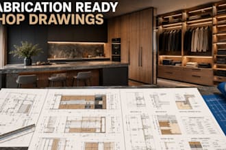 millwork cabinetry and joinery shop drawings for fabrication
