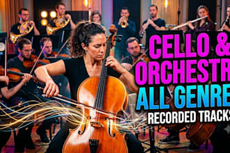record cello tracks and orchestral instruments, all genres