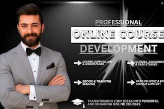 create your online course content, curriculums and lessons
