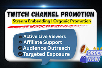 promote your twitch livestream through stream embedding to drive in live viewers