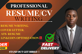write an ats friendly professional resume, CV and linkedin