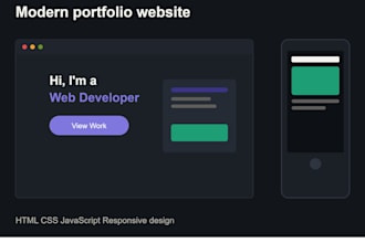 create a modern portfolio website