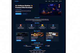 create a modern portfolio website