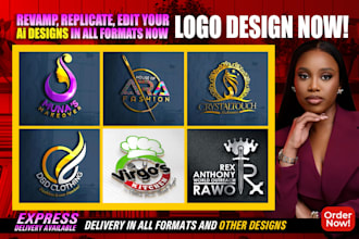 do professional minimalist modern logo design and redo ai design for your brand