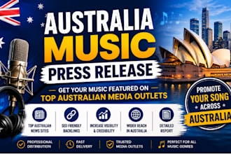 write and distribute australia music press release to top australia media sites