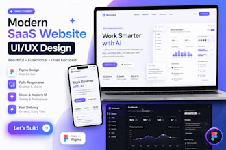 design saas website UI UX in figma