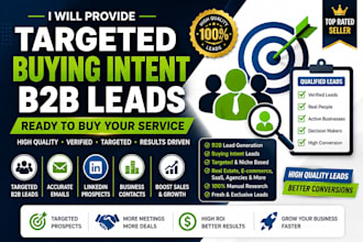 get targeted buying and selling intent b2b leads ready to buy, sell your service